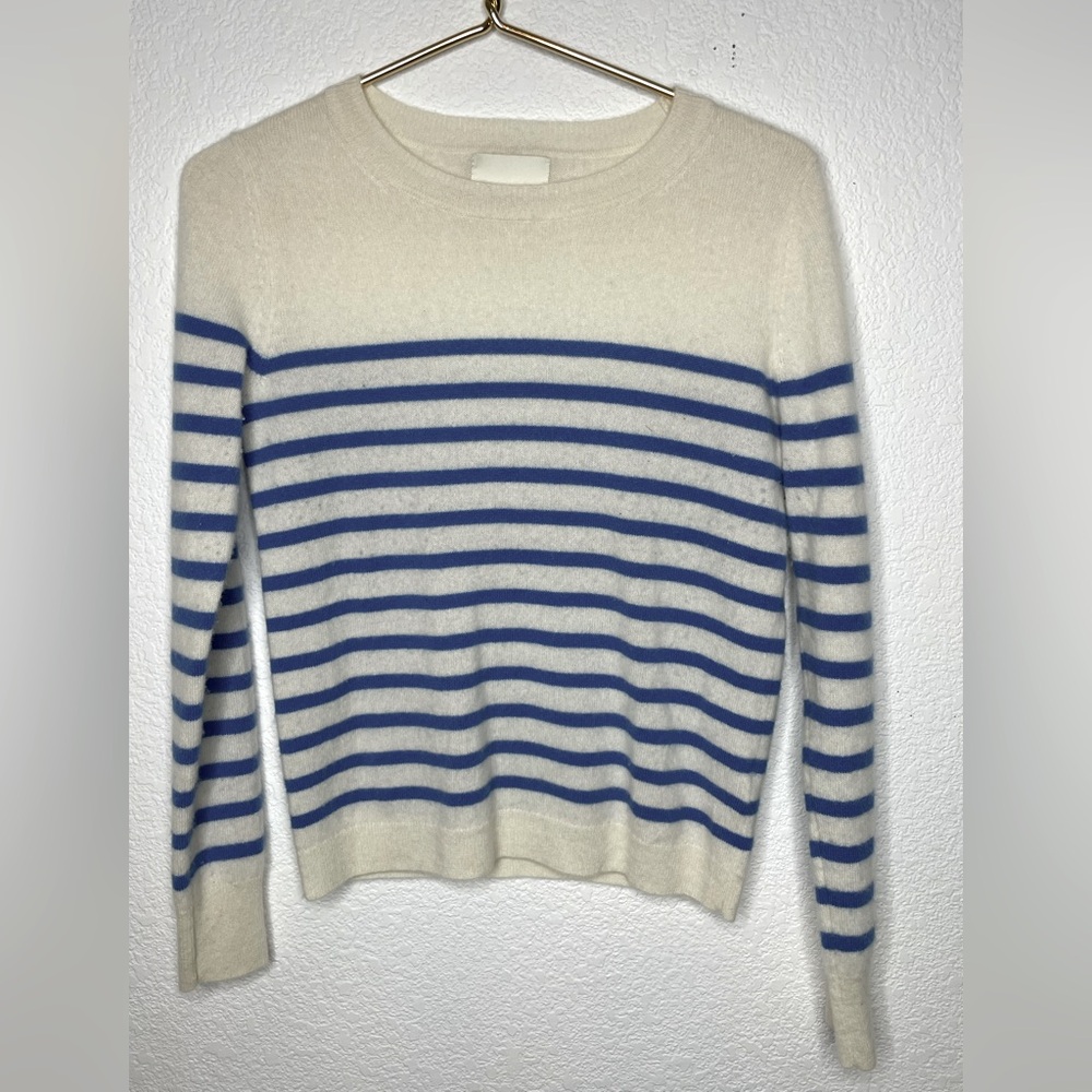 Cynthia Rowley Striped Sweater 100% Cashmere